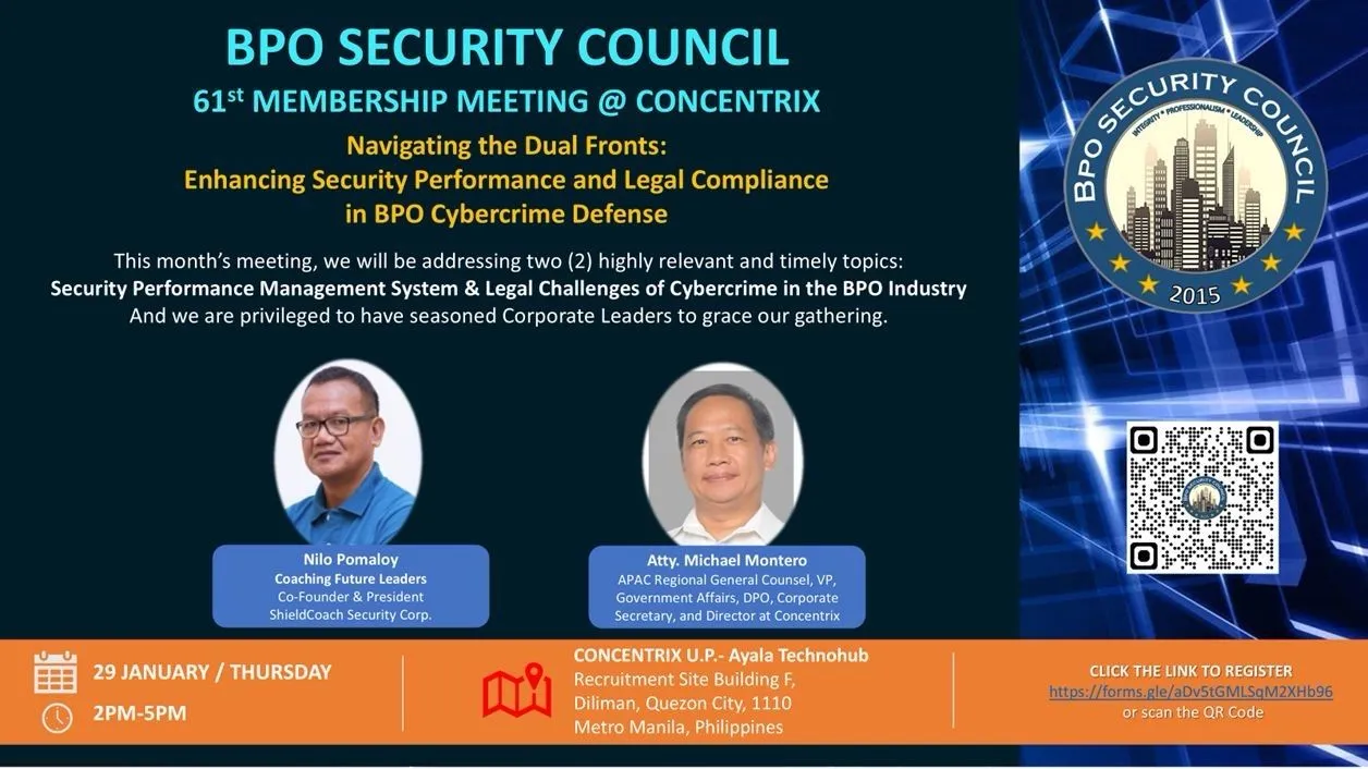 Nilo Pomaloy Speaks at BPO Security Council Meeting